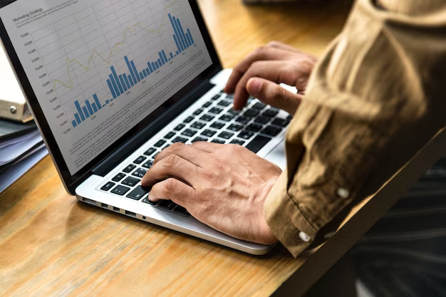 Man working on laptop